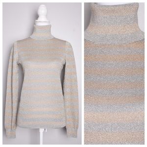 J.crew metallic striped sweater
